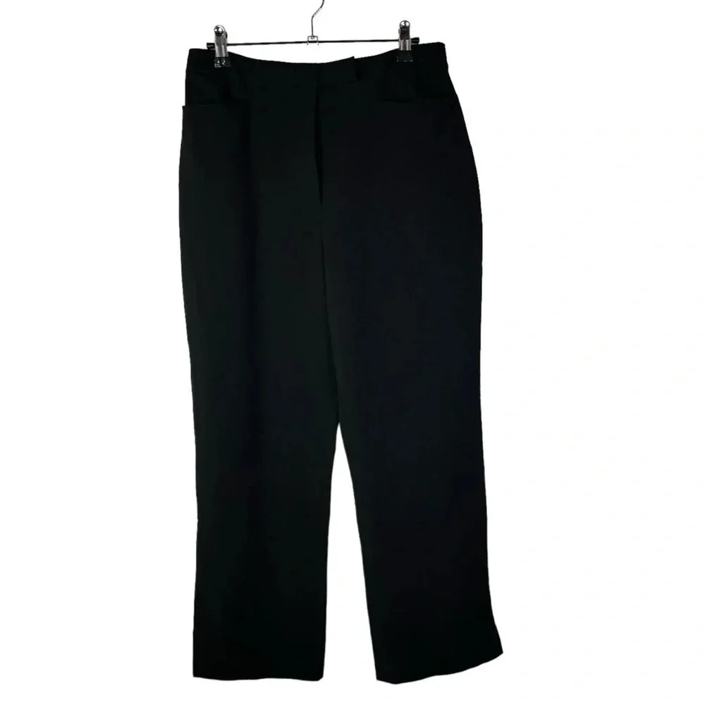 Apostrophe Y2K Black Bootcut Leg Dress Pants 10